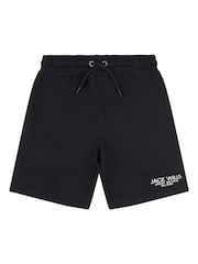 Jack Wills Black Boys Loopback 100% Cotton Shorts - Image 5 of 7