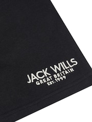 Jack Wills Black Boys Loopback 100% Cotton Shorts - Image 7 of 7