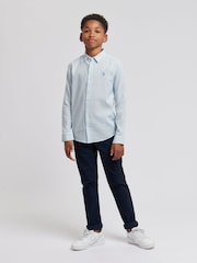 U.S. Polo Assn. Blue Linen Blend Boys Shirt - Image 2 of 7