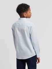 U.S. Polo Assn. Blue Linen Blend Boys Shirt - Image 4 of 7