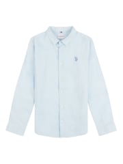U.S. Polo Assn. Blue Linen Blend Boys Shirt - Image 5 of 7