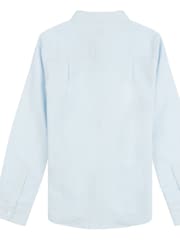U.S. Polo Assn. Blue Linen Blend Boys Shirt - Image 6 of 7