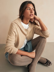 Oatmeal Knitted Tights 1 Pack - Image 1 of 5