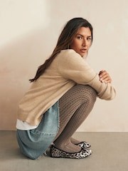 Oatmeal Knitted Tights 1 Pack - Image 2 of 5