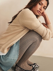 Oatmeal Knitted Tights 1 Pack - Image 4 of 5