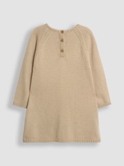 JoJo Maman Bébé Neutral Duck & Guinea Pig Scene Knitted Dress - Image 4 of 5