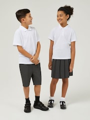 Trutex Unisex White 3 Pack Short Sleeve School Polo Shirts - Image 2 of 8