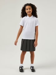 Trutex Unisex White 3 Pack Short Sleeve School Polo Shirts - Image 3 of 8
