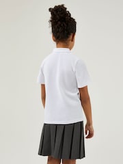 Trutex Unisex White 3 Pack Short Sleeve School Polo Shirts - Image 4 of 8