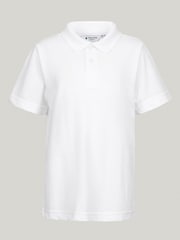 Trutex Unisex White 3 Pack Short Sleeve School Polo Shirts - Image 7 of 8