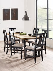 Julian Bowen Black Hilton Dining Chairs Set Of 2 - Image 1 of 6