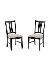 Julian Bowen Black Hilton Dining Chairs Set Of 2 - Image 2 of 6