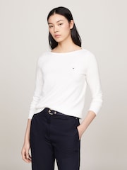 Blanco - Tommy Hilfiger Jersey Stitch T-Shirt - Imagen 1 de 8