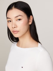 Blanco - Tommy Hilfiger Jersey Stitch T-Shirt - Imagen 4 de 8