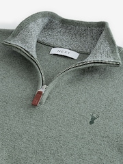 belkasto zelena zelena Stag - Preprosto - v standardnem kroju 100% Cotton Premium Quarter Zip pulover - Slika 6 iz 7