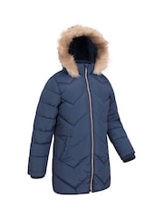 Mountain Warehouse Blue Kids Galaxy Water-Resistant Long Padded Jacket - Image 2 of 5