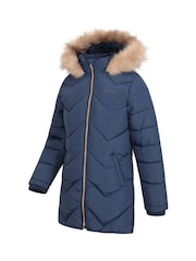 Mountain Warehouse Blue Kids Galaxy Water-Resistant Long Padded Jacket - Image 4 of 5