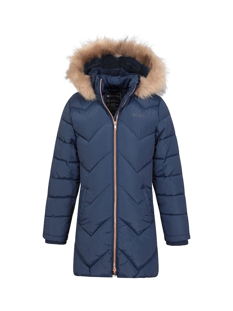Mountain Warehouse Blue Kids Galaxy Water-Resistant Long Padded Jacket - Image 5 of 5