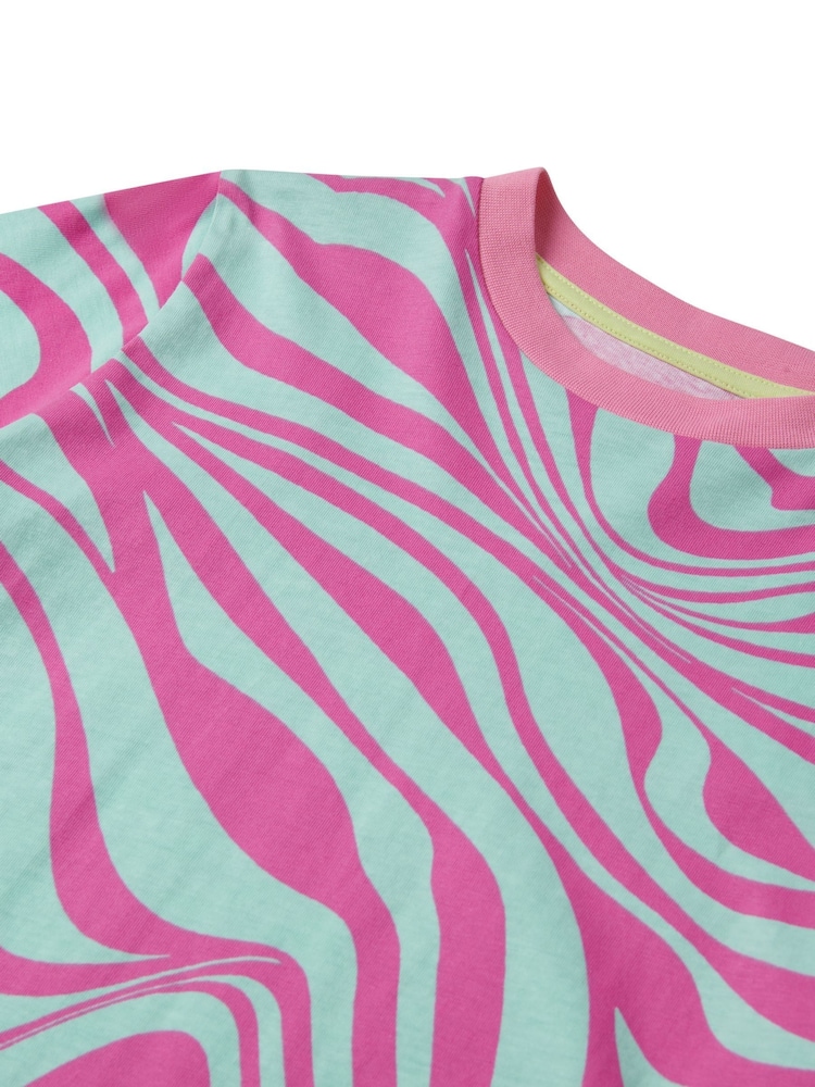 ELLE Junior Girls Pink Wave T-Shirt Dress - Image 2 of 3