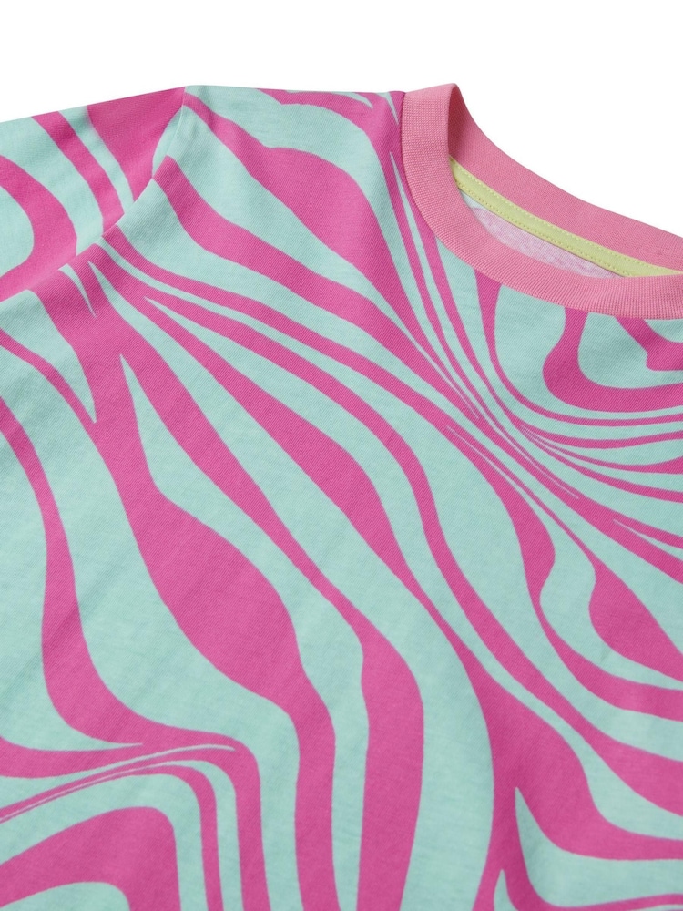ELLE Junior Girls Pink Wave T-Shirt Dress - Image 3 of 3
