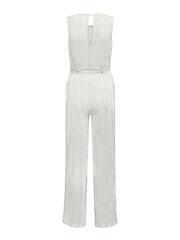 ONLY Cream Linen Blend Tie Waist Jumpsuit - Image 4 of 4