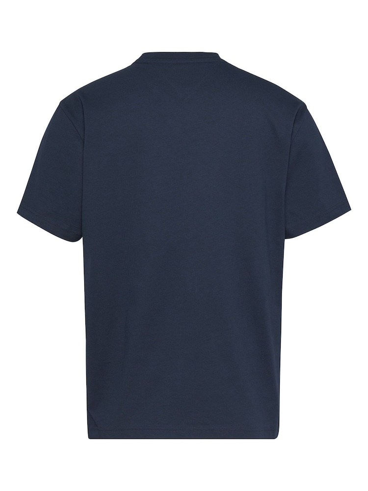 Tommy Jeans Blue Regular Tonal 100% Cotton T-Shirt - Image 7 of 7 Tommy Jeans Blue Regular Tonal 100% Cotton T-Shirt - Image 7 of 7