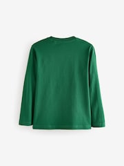 Green Licensed Minecraft Christmas Long Sleeve 100% Cotton T-Shirt (3-16yrs) - Image 2 of 4