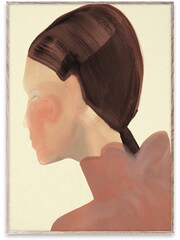Paper Collective Brown The Ponytail Framed Wall Art Print in Natural Oak Frame - Image 2 of 3