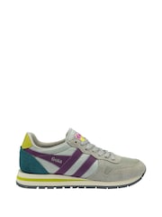 Gola Grey Ladies Daytona Nylon Lace-Up Trainers - Image 1 of 3