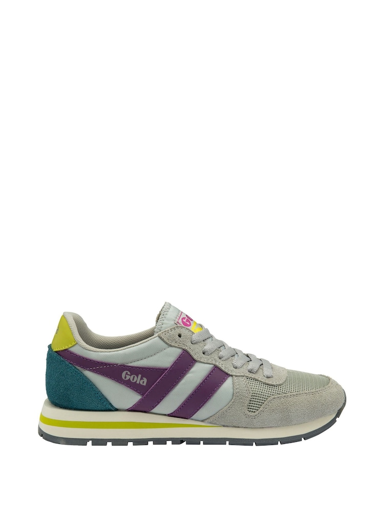 Gola Grey Ladies Daytona Nylon Lace-Up Trainers - Image 1 of 3