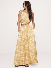Banana Republic Yellow Linen-Blend Maxi Skirt - Image 1 of 1