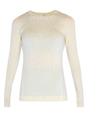 Sweaty Betty Beige Leopard Marks Jacquard Glisten Seamless Jumper - Image 7 of 7