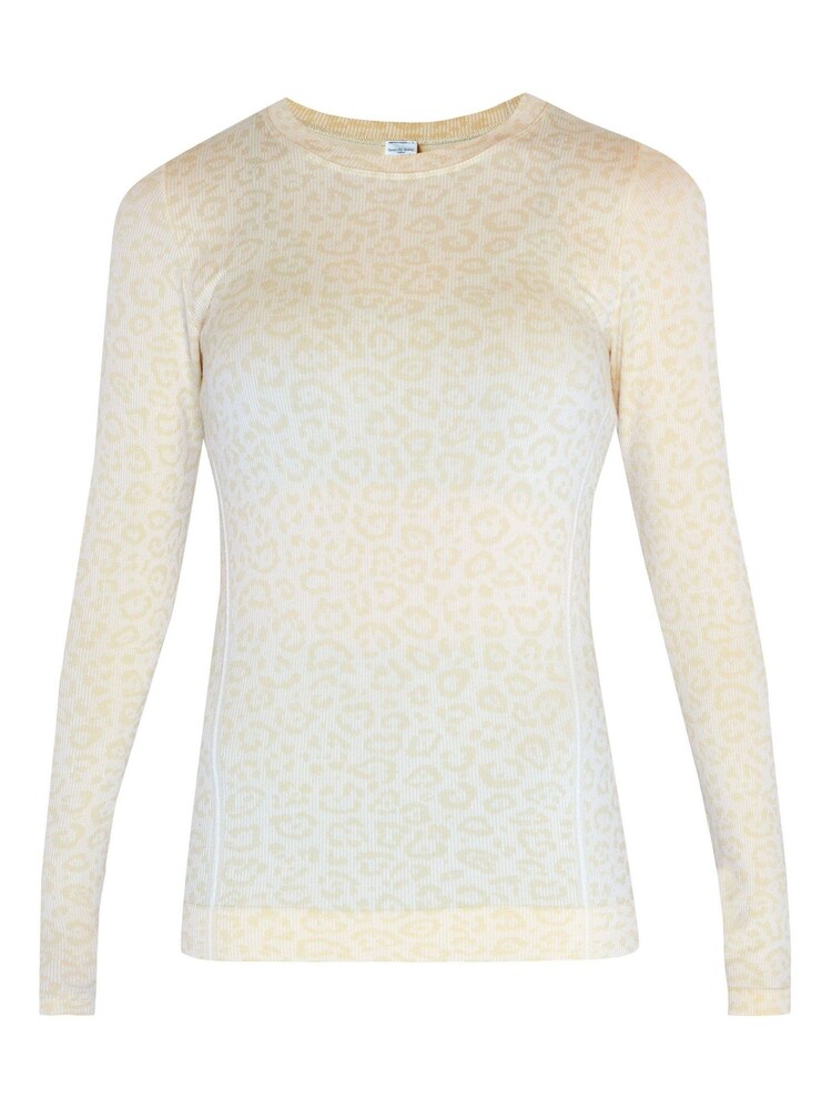 Sweaty Betty Beige Leopard Marks Jacquard Glisten Seamless Jumper - Image 7 of 7