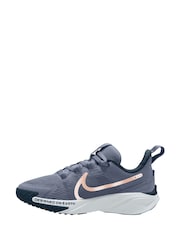 Nike Grey Pink Junior Star Runner 4 Trainers - Image 2 of 4
