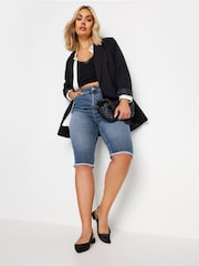 Yours Curve Blue AVA Cycling Shorts - Image 5 of 6