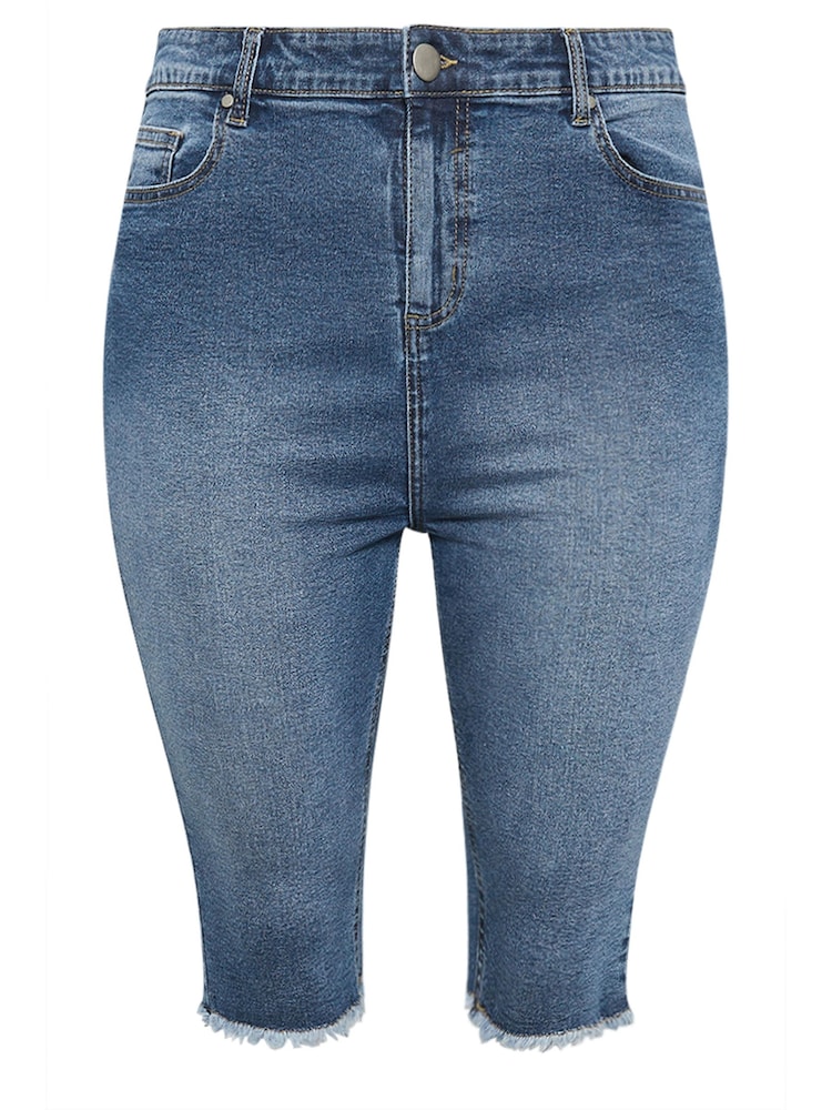 Yours Curve Blue AVA Cycling Shorts - Image 6 of 6
