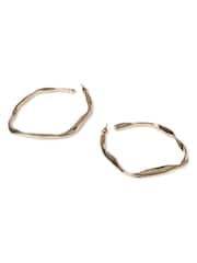 Aela Oversized Gold Tone Twist Hoops - Image 2 of 3
