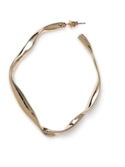 Aela Oversized Gold Tone Twist Hoops - Image 3 of 3