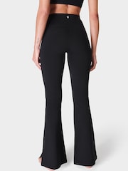Sweaty Betty Black Super Soft Flare 30" Yoga Trousers - Image 4 of 8