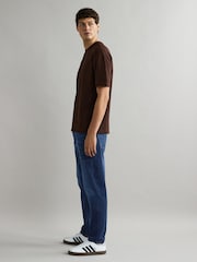 Blue Mid Regular Tapered Fit Classic Stretch Jeans - Image 3 of 12