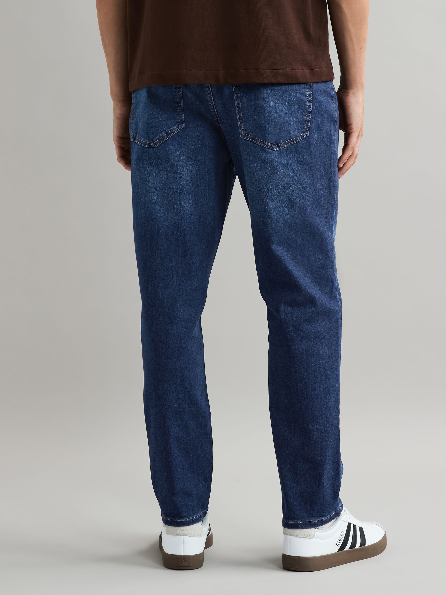 Buy Blue Mid Regular Tapered Fit Straight Fit Classic Stretch Buy Blue Mid Regular Tapered Fit Straight Fit Classic Stretch