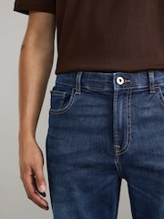 Blue Mid Regular Tapered Fit Classic Stretch Jeans - Image 5 of 12
