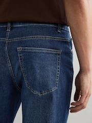 Blue Mid Regular Tapered Fit Classic Stretch Jeans - Image 7 of 12
