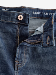 Blue Mid Regular Tapered Fit Classic Stretch Jeans - Image 9 of 12