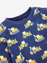 JoJo Maman Bébé Navy Digger Glow In the Dark Pyjamas - Image 4 of 4