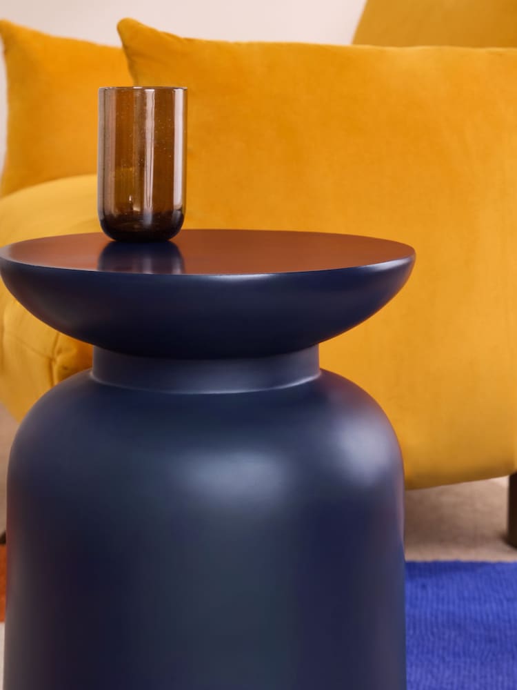 MADE.COM Dark Blue Claydon Side Table - Image 3 of 3