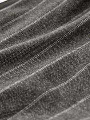 Charcoal Grey Pinstripe Brushed Jersey Wide Leg Trousers - Image 7 of 7