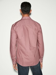 Purple Regular Fit Long Sleeve Oxford 100% Cotton Shirt - Image 3 of 8