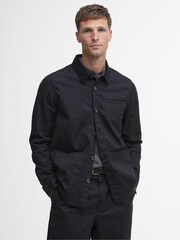 Barbour® Black Button Through 100% Cotton Overshirt - Image 1 of 6
