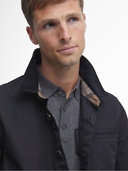 Barbour® Black Button Through 100% Cotton Overshirt - Image 4 of 6